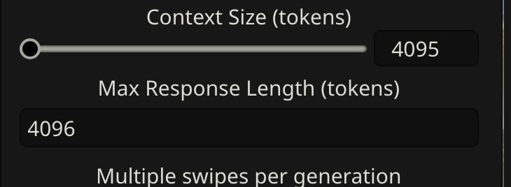 Max Response Lengthを4096に設定した状態